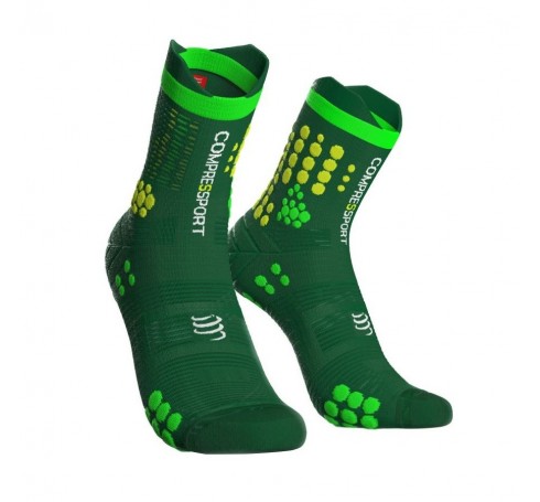 Compressport Racing Socks V3.0 Trail  Sokken Groen