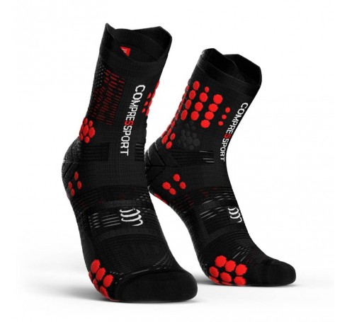 Compressport Racing Socks V3.0 Trail Uni Sokken Zwart-rood
