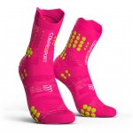 Compressport Racing Socks V3.0 Trail Uni Sokken Roze  