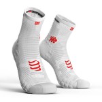 Compressport Racing Socks V3.0 Run High Uni Socks Wit  