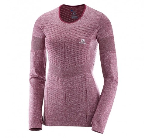 Elevate Seamless LS Tee W Dames Shirts & Tops Rood