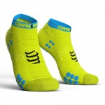 Compressport Racing Socks V3.0 Run Low  Sokken Geel  