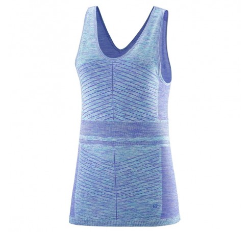Elevate Move'on Tank W Dames Shirts & Tops Paars/blauw