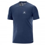 Trail Runner SS Tee M Heren Shirts & Tops Donker blauw