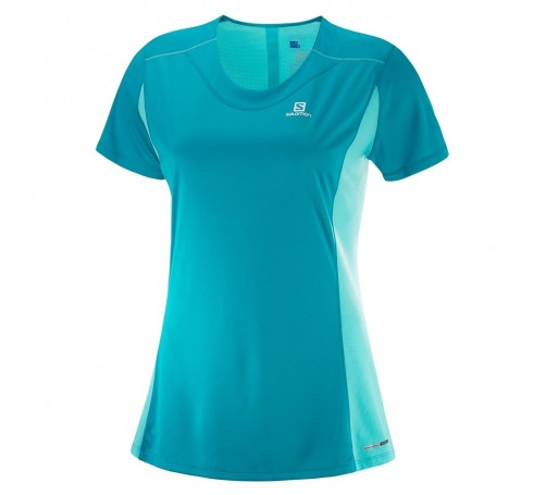 Agile Heather Tee W Women Shirts & Tops Licht blauw