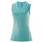 Trail Runner Sleeveless Tee W Women Shirts & Tops Licht blauw
