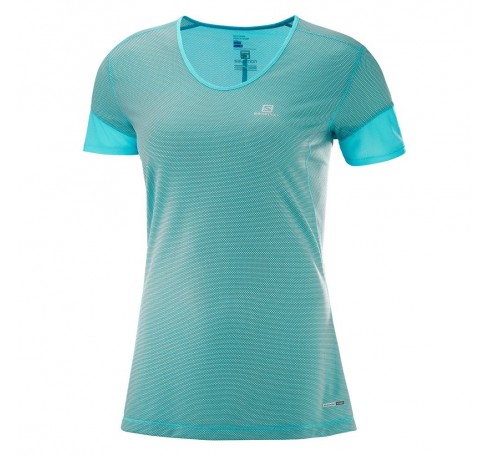 Trail Runner SS Tee W Dames Shirts & Tops Licht blauw