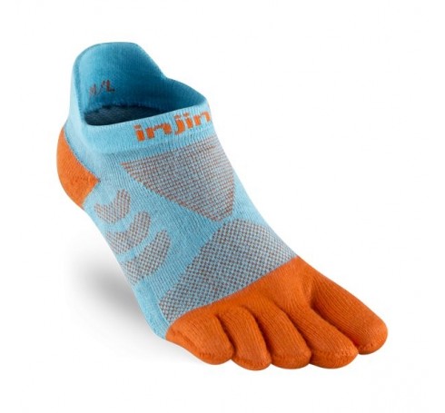Injinji W Ultra Run NS Dames Sokken Oranje-blauw