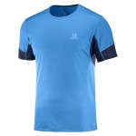 Agile SS Tee M Heren Shirts & Tops Blauw