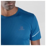Agile SS Tee M Heren Shirts & Tops Blauw