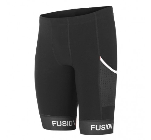 Fusion SLi Run Short Tights Pocket Uni Trousers & Shorts Zwart-wit