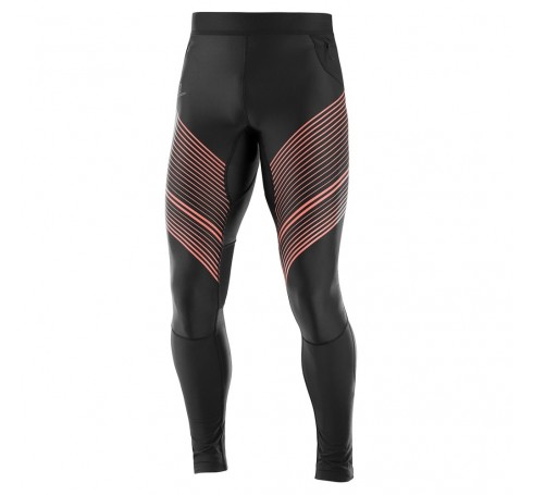 Fast Wing Long Tight M Men Trousers & Shorts Zwart-rood