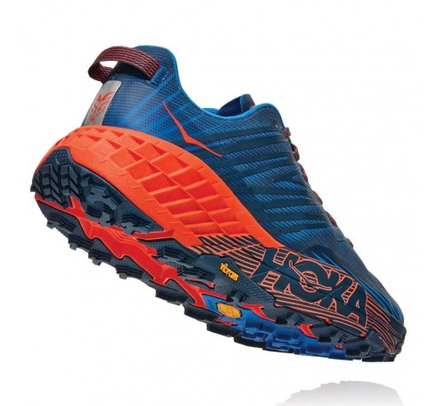 Hoka M Speedgoat 4 Men Shoes Blauw-Oranje