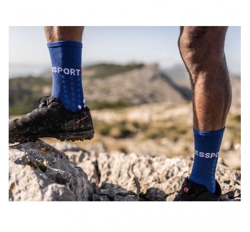 Compressport Ultra Trail Socks Uni Sokken Blauw