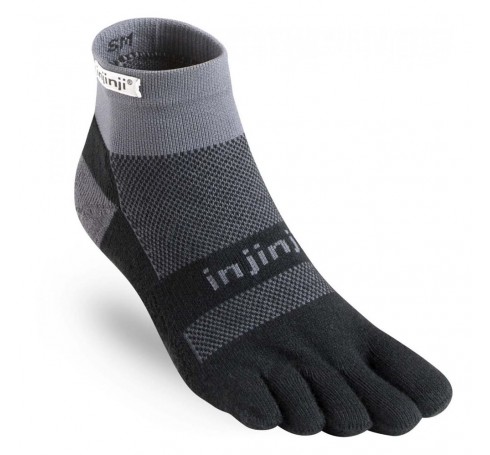Injinji Run Midweight MC Xtralife Uni Socks Zwart-grijs
