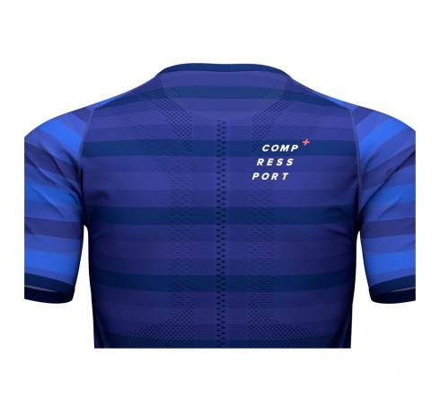 Compressport Racing SS T-Shirt M Heren Shirts & Tops Blauw