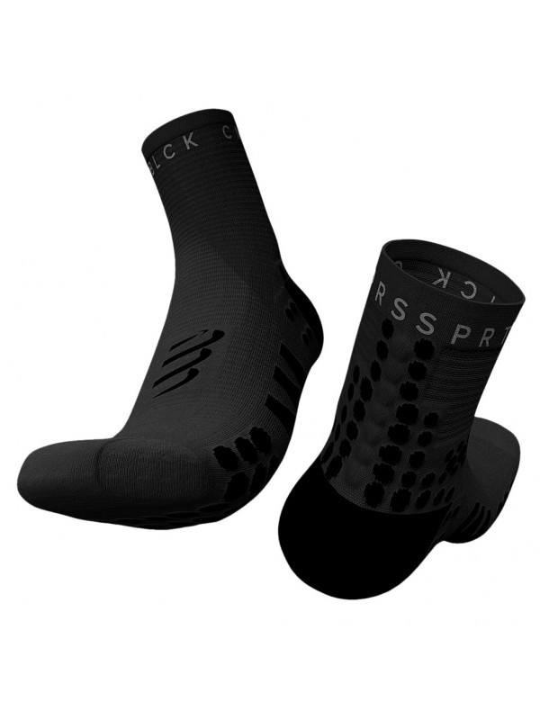 Compressport Pro Racing Socks V3.0 Run High Uni Sokken Zwart - Trailrunshop