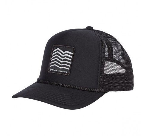 Black Diamond Flat Bill Trucker Hat  Accessoires Zwart