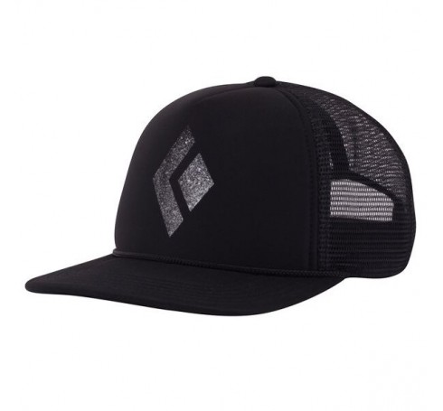 Black Diamond Flat Bill Trucker Hat  Accessories Zwart