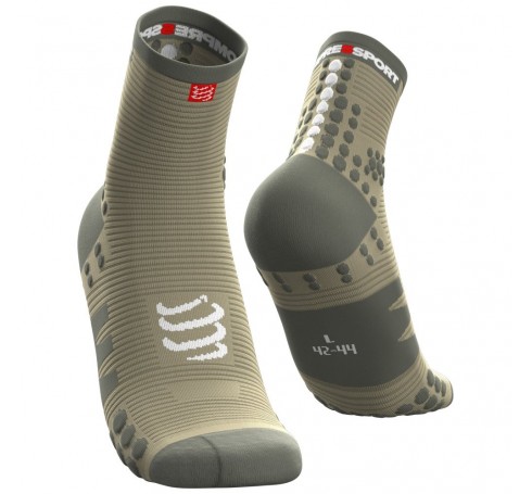 Compressport Pro Racing Socks V3.0 Run High Uni Sokken Groen