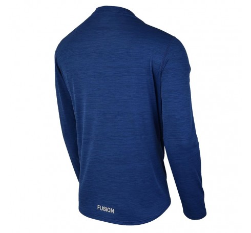 Fusion M C3 LS Shirt Heren Shirts & Tops Blauw
