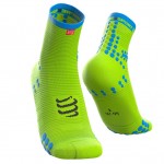 Compressport Racing Socks V3.0 Run Low  Socks Geel  