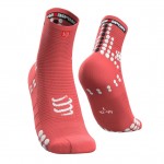 Compressport Pro Racing Socks V3.0 Run High Uni Sokken Roze  