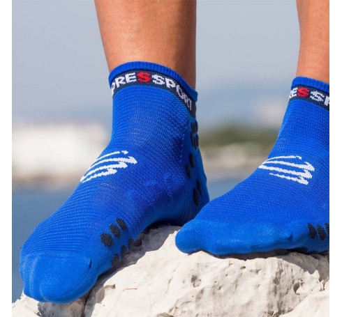 Compressport Pro Racing Socks V3.0 Run Low Uni Socks Blauw