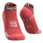 Compressport Pro Racing Socks V3.0 Run Low Uni Sokken Roze  