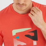 Outlife Graphic Disrupted  Heren Shirts & Tops Oranje