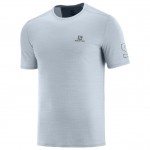 XA Trail Tee M Heren Shirts & Tops Licht blauw