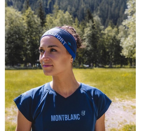 Compressport HeadBand OnOff Mont Blanc 2021  Accessoires Blauw