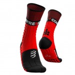 Compressport Pro Racing Socks Winter Trail Uni Sokken Rood-zwart