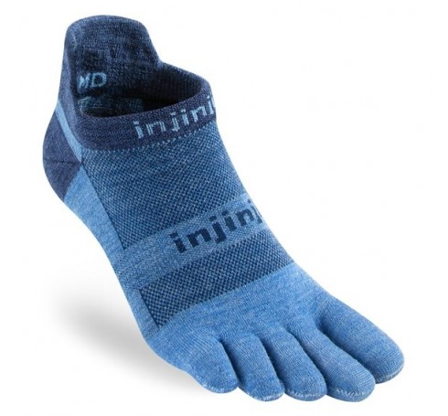 Injinji Run Lightweight NS NUWOOL Uni Socks Blauw