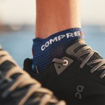Compressport PRS V4.0 Run Low Cut Uni Socks Blauw