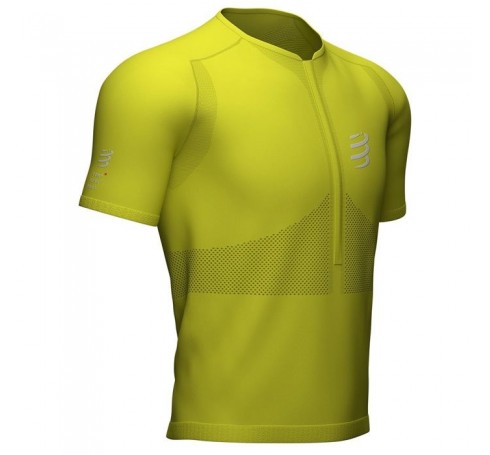 Compressport Trail HZ Fitted SS Top M Men Shirts & Tops Geel  