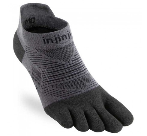 Injinji Run Original Weight No-Show Uni Socks Zwart