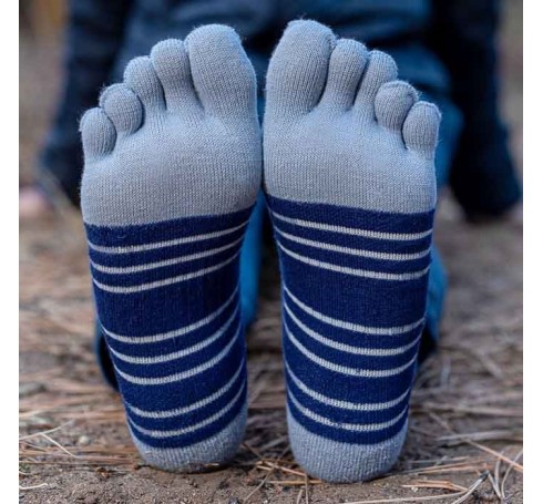 Injinji Ultra Run No-Show Uni Socks Blauw