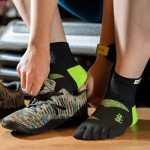 Injinji Performance Trainer Mini Crew Uni Socks Zwart-groen