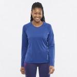 Cross Run LS W Women Shirts & Tops Blauw