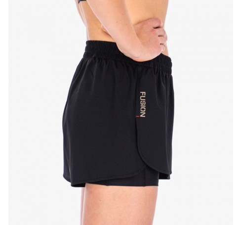 Fusion WMS Run Shorts  Trousers & Shorts Zwart