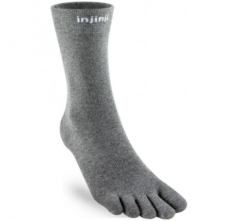 Injinji Everyday Upcycled Coton Uni Socks Grijs