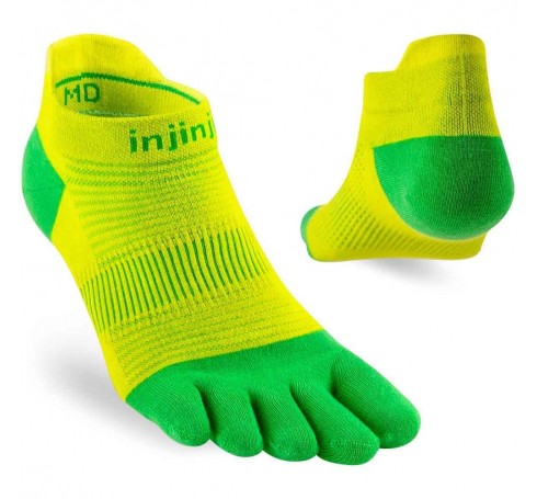 Injinji Run Lightweight No-Show Uni Socks Geel  