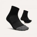 Feetures Elite Light Cushion Quarter Uni Socks Zwart