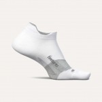 Feetures Elite Ultra Light No Show Tab Uni Sokken White
