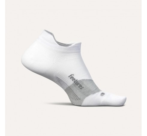 Feetures Elite Ultra Light No Show Tab Uni Sokken White