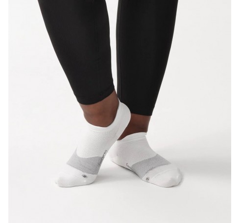 Feetures Elite Ultra Light No Show Tab Uni Socks White