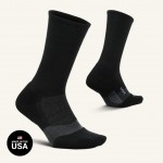 Feetures Merino Ultra Light Mini Crew  Uni Socks Charcoal