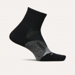Feetures Elite Light Cushion Quarter Uni Socks Black