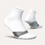 Feetures Elite Light Cushion Quarter Uni Socks White